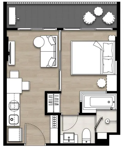SO Origin Bangtao, floor plan: bedroom