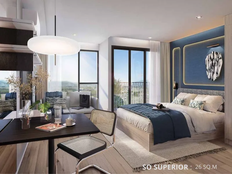 Apartment 1-bedroom 28 sqm in SO Origin Lagoon (Bang Tao) · Developer render