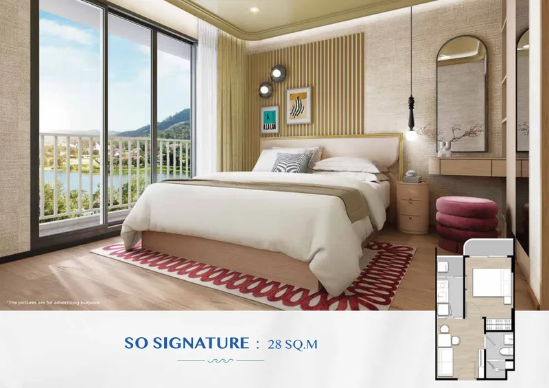 Apartment 1-bedroom 28 sqm in SO Origin Lagoon (Bang Tao) · Floor plan of this unit
