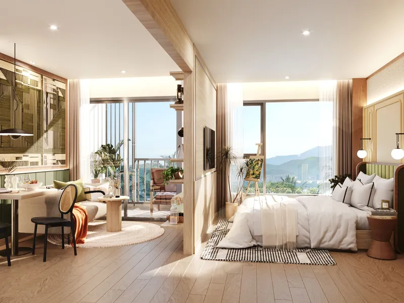 Apartment 1-bedroom 26.7 sqm in Origin PLACE Centre Phuket (Kathu) · Developer render