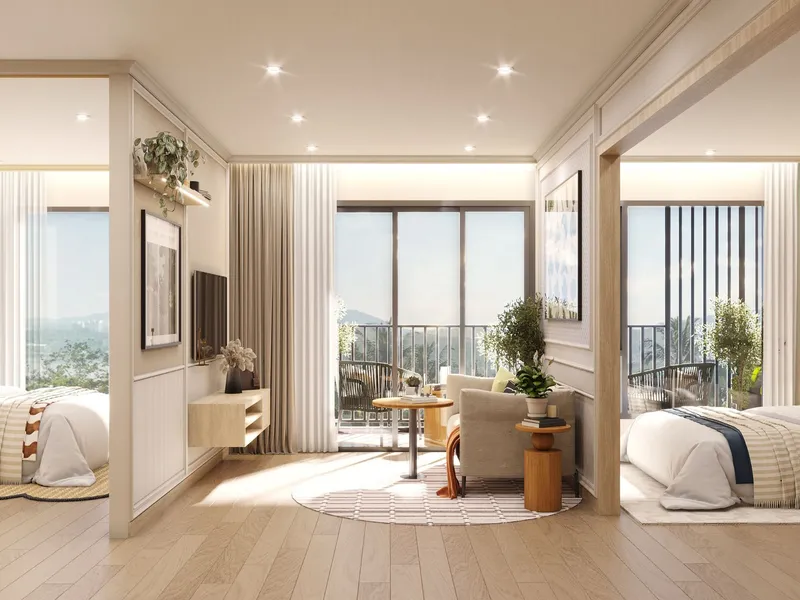 Apartment 1-bedroom 26.7 sqm in Origin PLACE Centre Phuket (Kathu) · Developer render