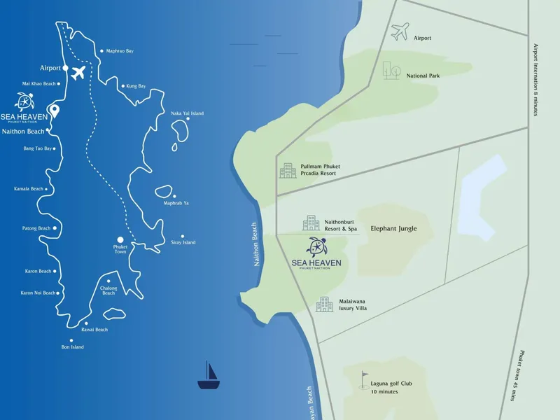 Monolocale 37 m² a Sea Heaven Nai Thon Phuket.Phase 2.1&2.2 (Naithon) · Planimetria del complesso