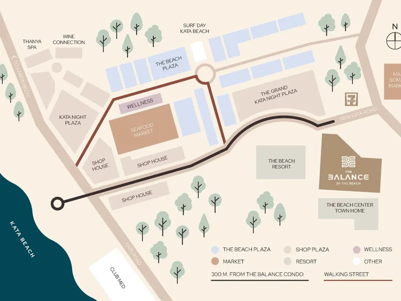 Apartment 1-bedroom 57 sqm in The Balance Kata (Kata) · Development floor plan