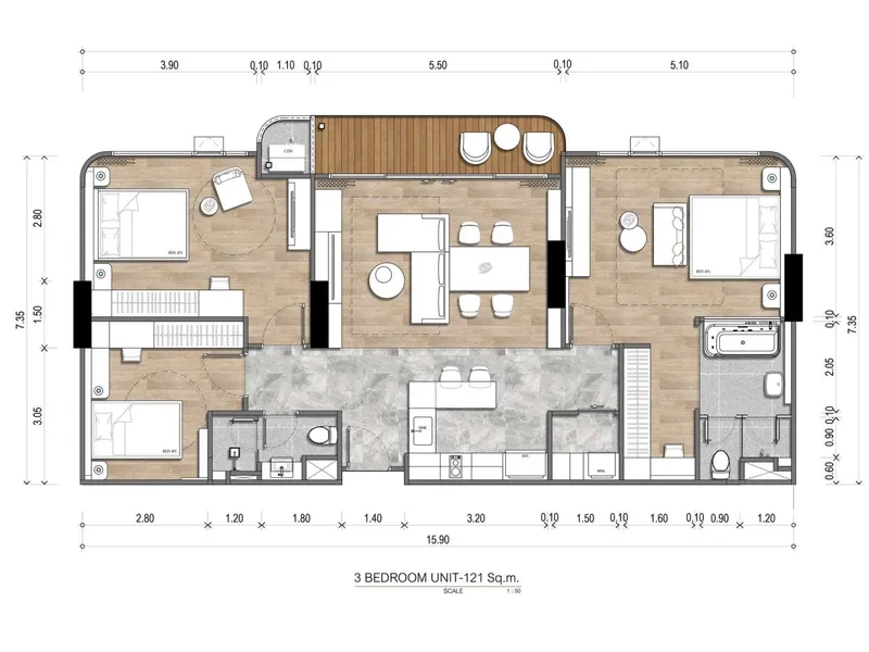 The Balance Patong, floor plan