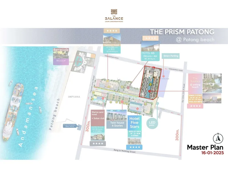 Studio 26 sqm in The Balance Patong (Patong) · Development floor plan