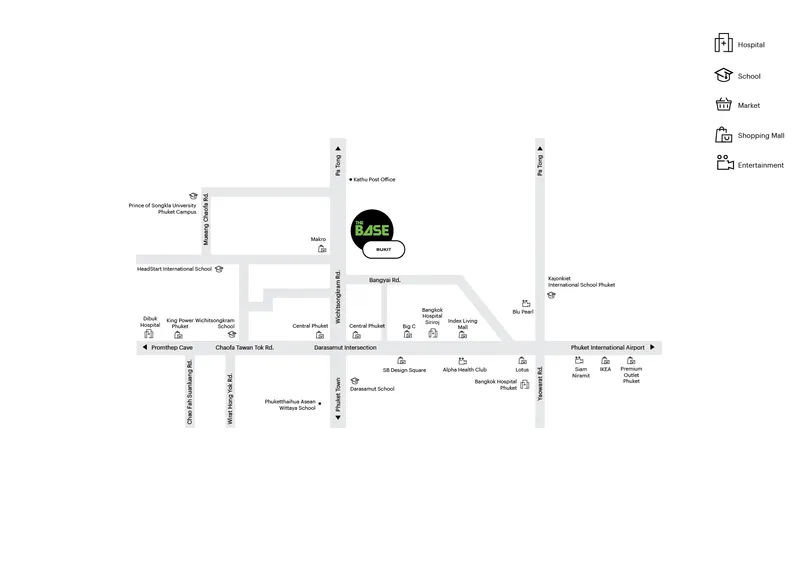 Apartment 1-bedroom 32 sqm in The Base Bukit (Kathu) · Development floor plan