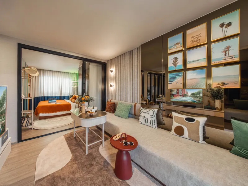 Apartment 1-bedroom 32 sqm in The Base Bukit (Kathu) · living room