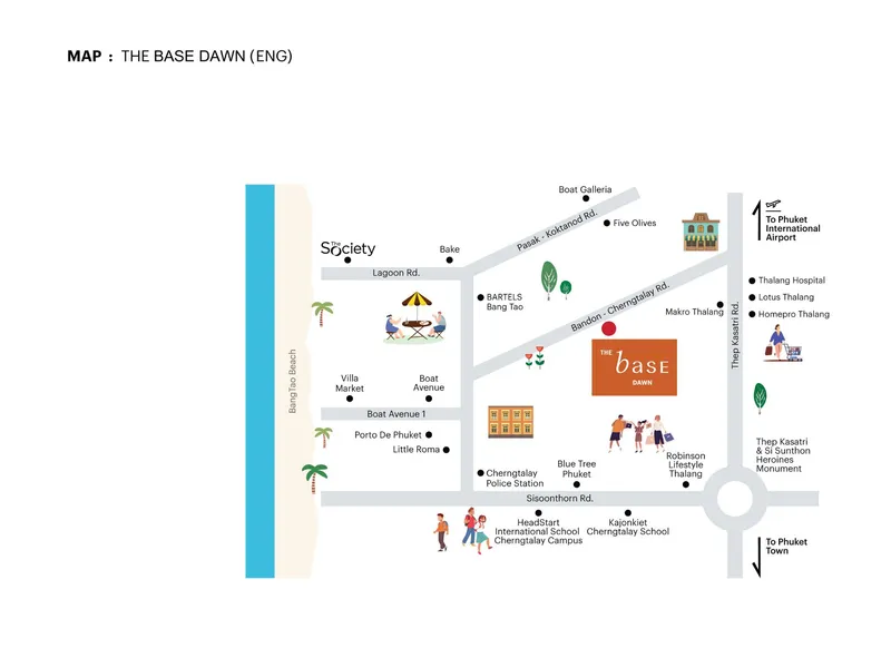 Apartment 1-bedroom 27 sqm in The Base Cherngtalay (Bang Tao) · Development floor plan