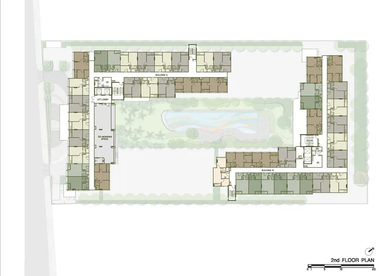 Apartment 1-bedroom 35 sqm in The Base Rise (Kathu) · floor plan