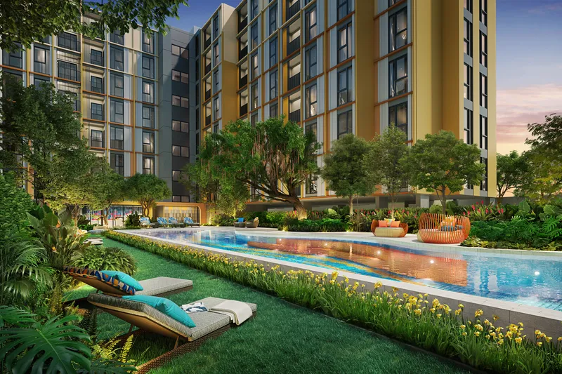 Apartment 1-bedroom 35 sqm in The Base Rise (Kathu) · pool