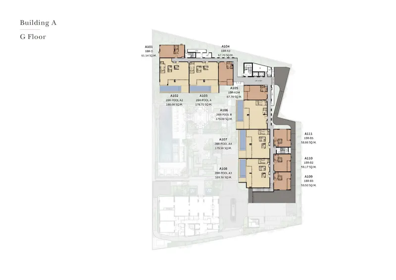 The Residences at InterContinental Phuket Resort, planimetria