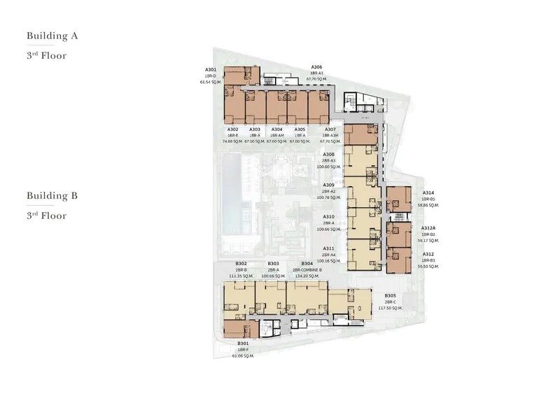 The Residences at InterContinental Phuket Resort, planimetria