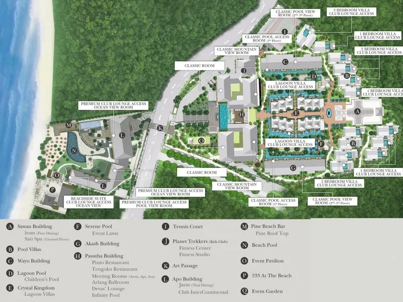 Apartment 1-bedroom 59 sqm in The Residences at InterContinental Phuket Resort (Kamala) · Development floor plan