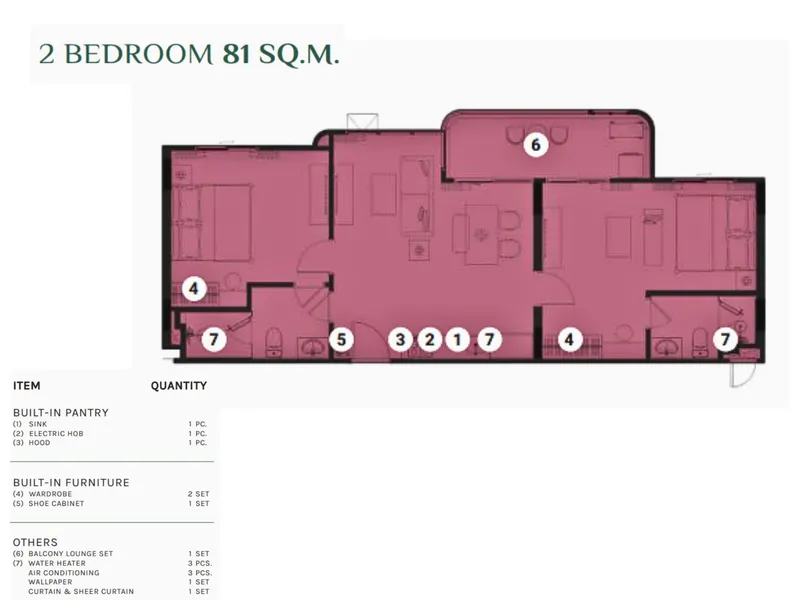 The Title Adora, floor plan