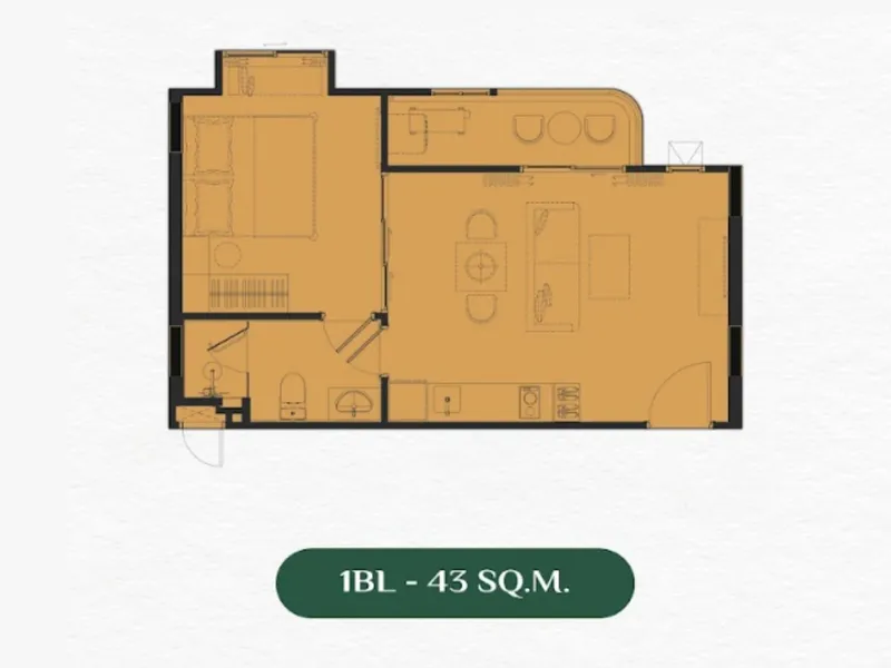 The Title Adora, floor plan: bedroom