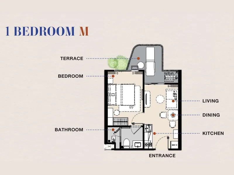 The Title Balcony, floor plan: terrace