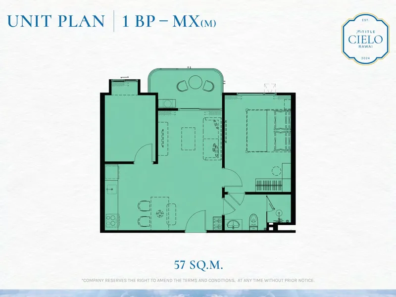 Apartment 1-bedroom 56 sqm in The Title Cielo (Rawai) · bedroom