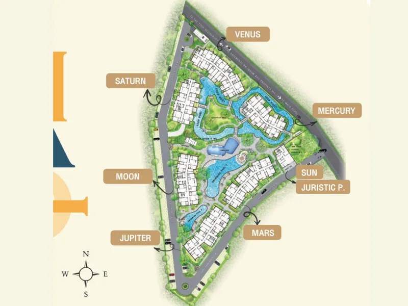 Apartment 1-bedroom 36 sqm in The Title Halo (Nai Yang) · Development floor plan