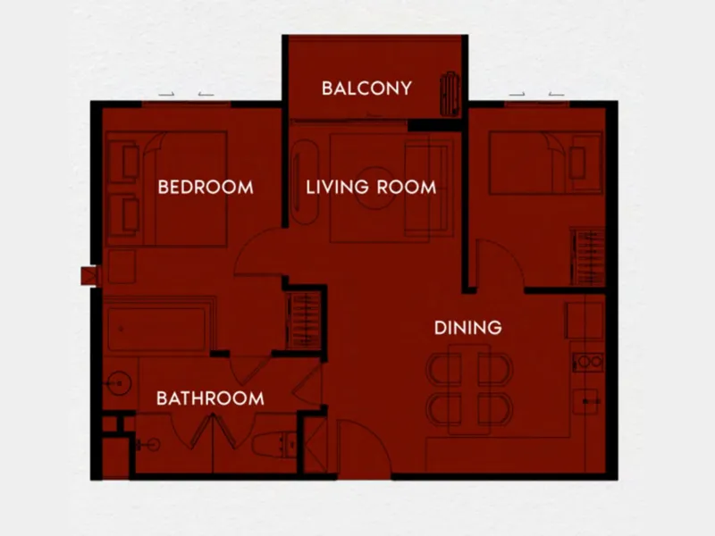 The Title Heritage, floor plan: bedroom