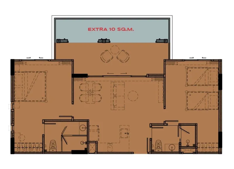 The Title Legendary, floor plan: bedroom