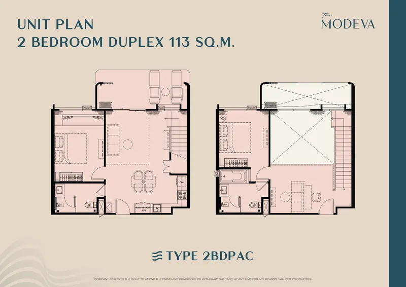 Studio 29 sqm in The Title Modeva (Bang Tao) · Development floor plan