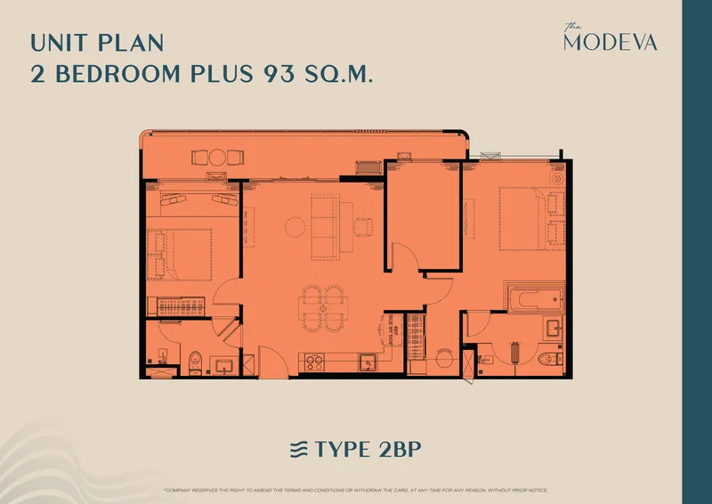 Studio 29 sqm in The Title Modeva (Bang Tao) · Development floor plan
