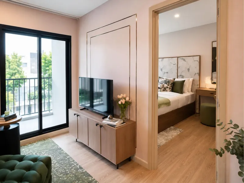 Apartment 1-bedroom 32 sqm in The Title Olive (Nai Yang) · bedroom