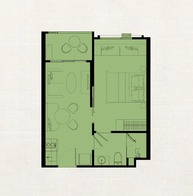 Studio 26 sqm in The Title Serenity Naiyang (Nai Yang) · photo