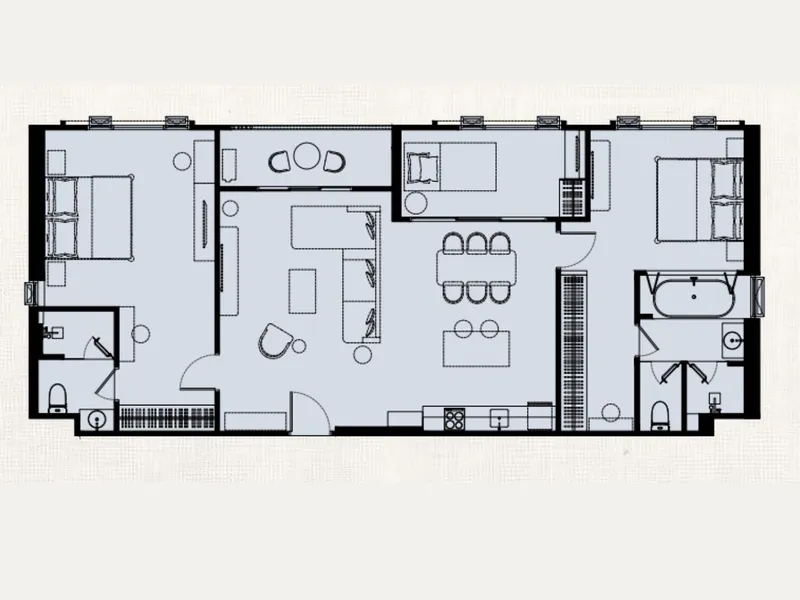 The Title Serenity Naiyang, floor plan: bedroom