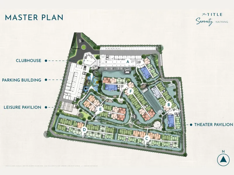 Studio 26 sqm in The Title Serenity Naiyang (Nai Yang) · Development floor plan