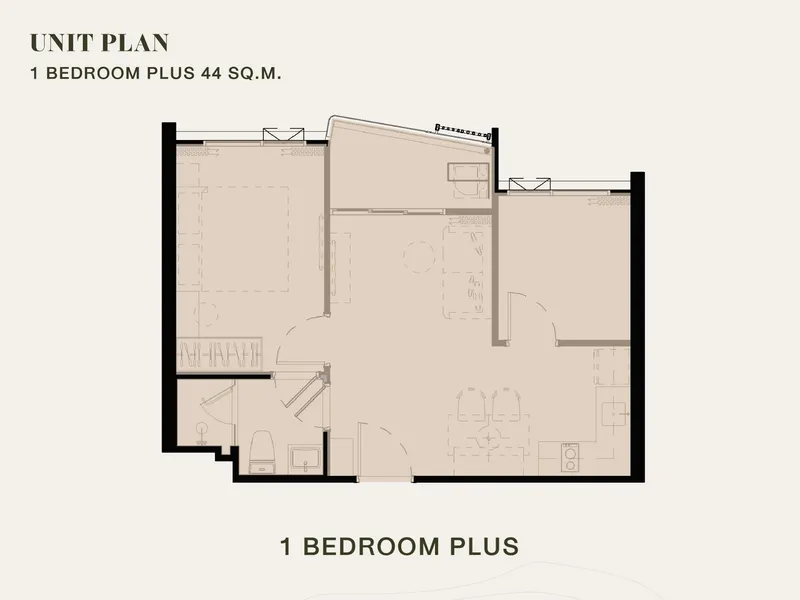 Apartment 1-bedroom 28 sqm in The Title Sierra (Bang Tao) · Floor plan of this unit
