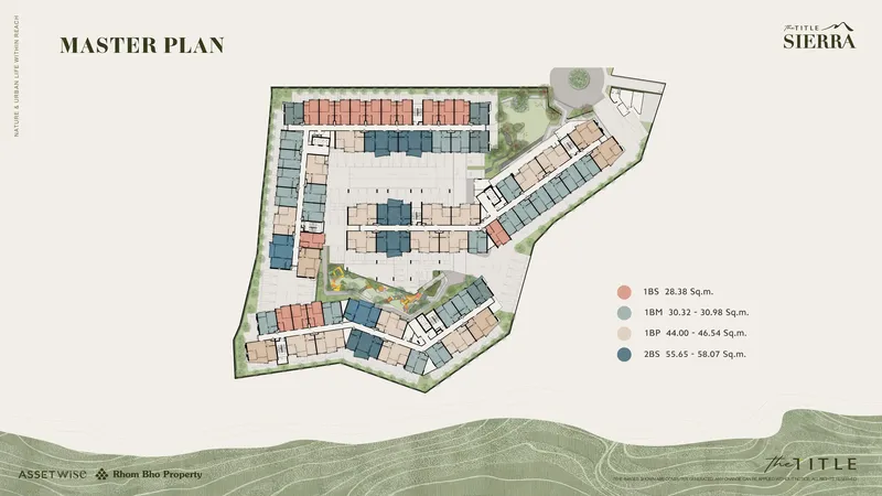 Apartment 1-bedroom 28 sqm in The Title Sierra (Bang Tao) · Development floor plan