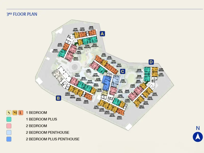 Apartment 1-bedroom 33 sqm in The Title Vivana (Kamala) · Development floor plan