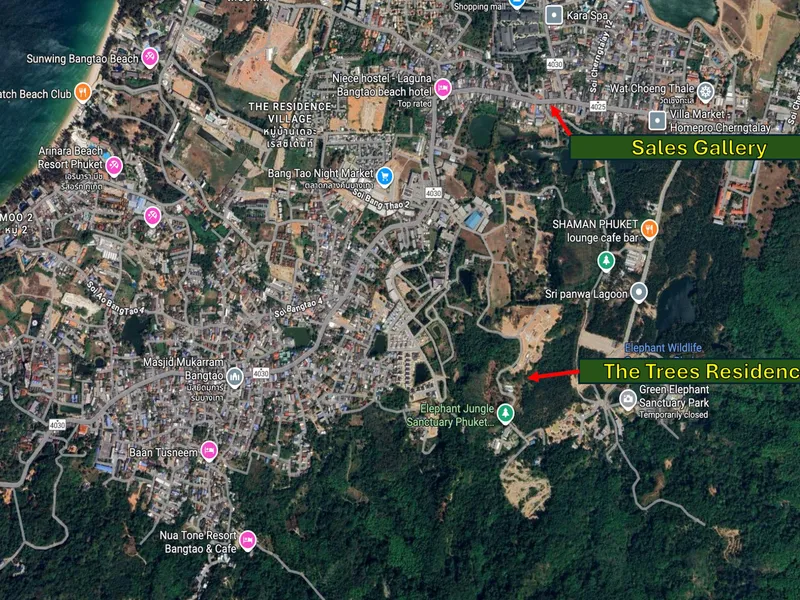 Apartment 1-bedroom 37 sqm in The Trees Residence (Bang Tao) · Development floor plan