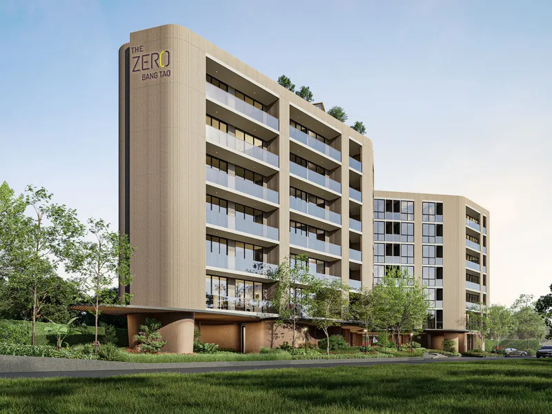 Studio 27 sqm in The Zero Bang Tao (Bang Tao) · Developer render