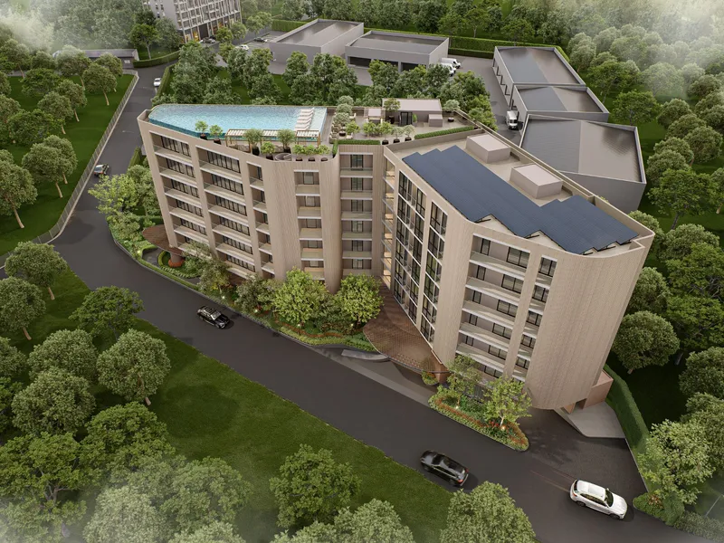 Studio 27 sqm in The Zero Bang Tao (Bang Tao) · aerial view