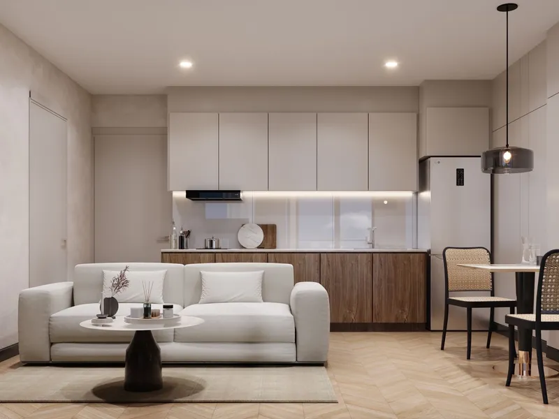Studio 27 sqm in The Zero Bang Tao (Bang Tao) · living room