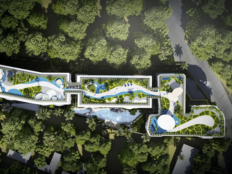 Studio 30 sqm in SunHills Lakeside (ex VEGA) (Layan) · aerial view
