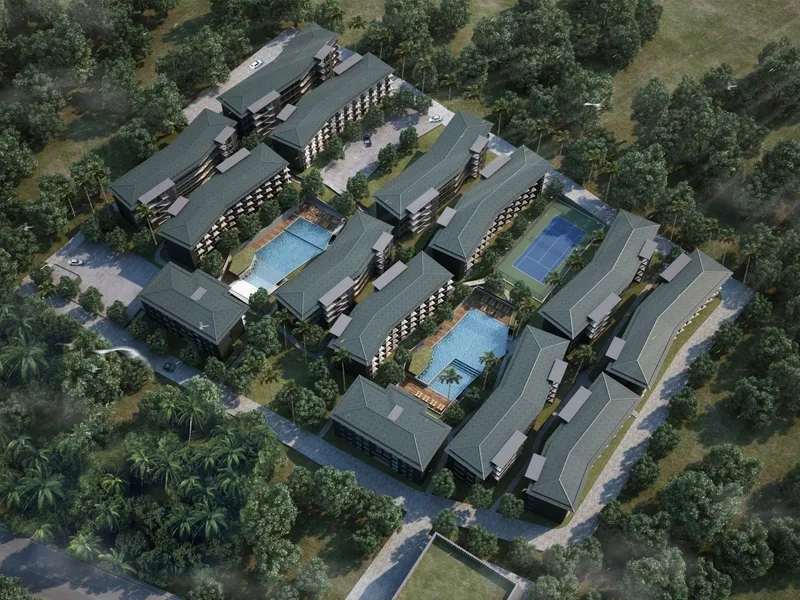 Studio 30 sqm in Wing Samui Condominium (Bophut) · aerial view