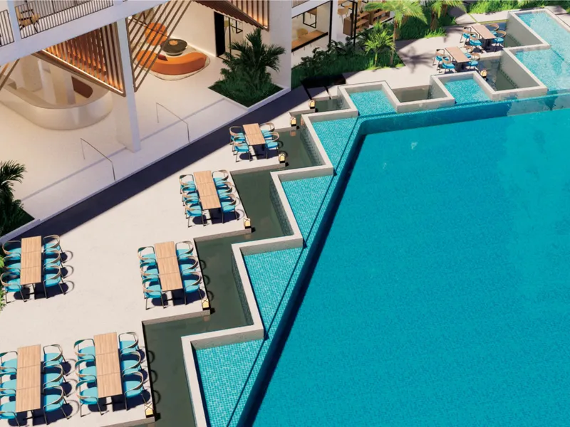 Appartamento con 1 camera da letto 28 m² a Wyndham Fantasea Chalong (Chalong) · Rendering del promotore