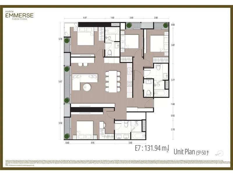 Noble Emmerse Phromphong, floor plan