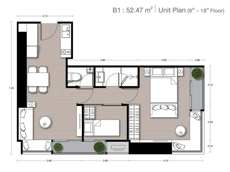 Noble Form Thonglor, floor plan