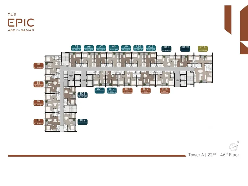 Nue Epic Asok-Rama9, floor plan