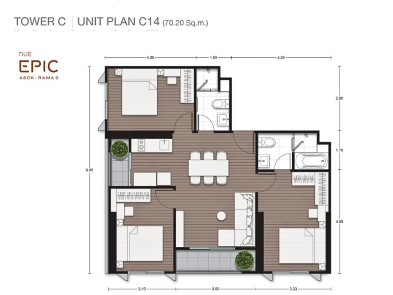 Nue Epic Asok-Rama9, floor plan
