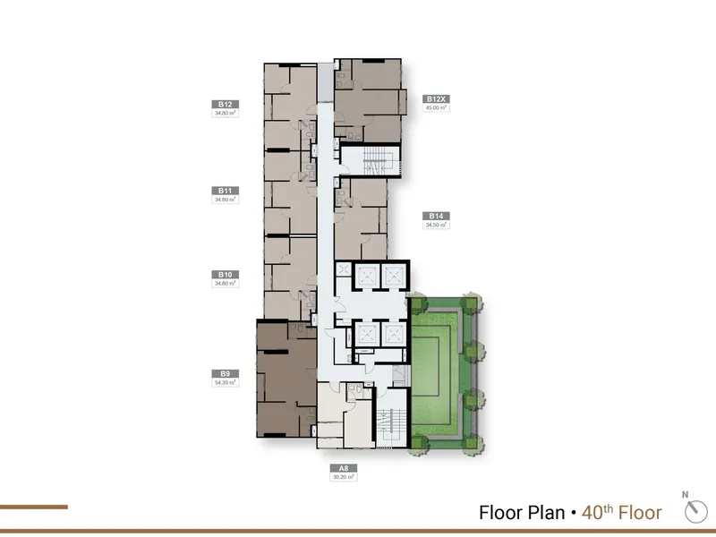 Apartment 1-bedroom 35 sqm in Nue Evo Ari (Ari) · Development floor plan
