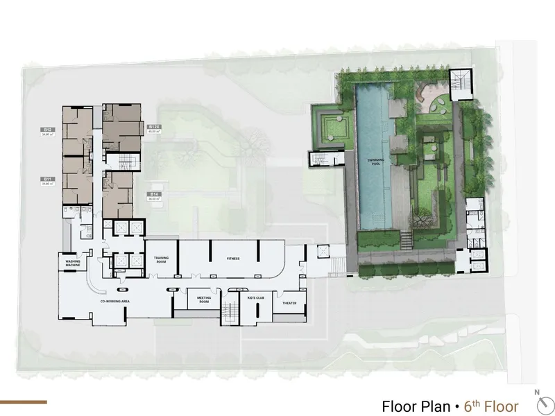 Apartment 1-bedroom 35 sqm in Nue Evo Ari (Ari) · Development floor plan
