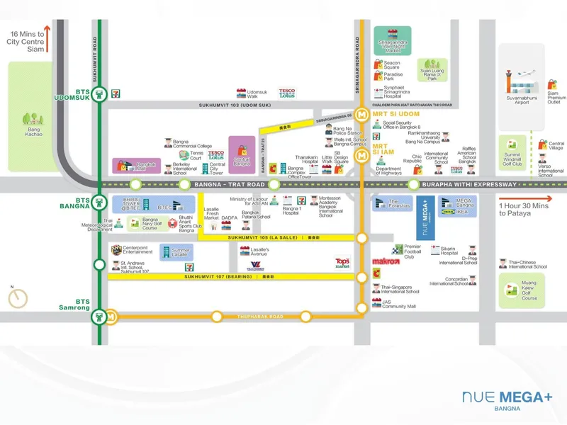 Apartment 1-bedroom 26 sqm in Nue Mega Plus Bangna (Bangna) · Development floor plan