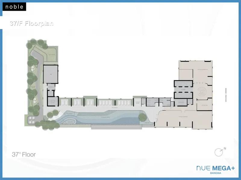 Apartment 1-bedroom 26 sqm in Nue Mega Plus Bangna (Bangna) · Development floor plan