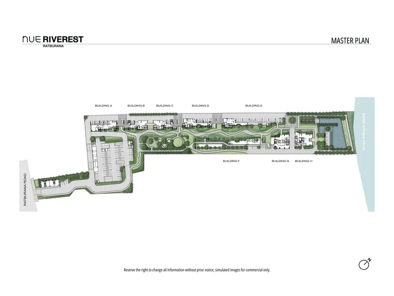 Studio 23 sqm in Nue Riverest (Ratburana) · Development floor plan