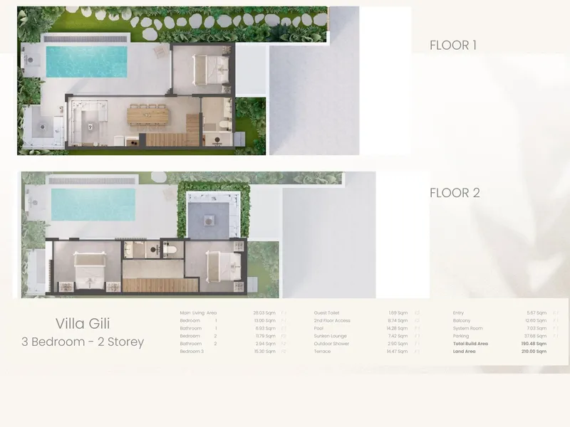 Balini Villas, floor plan